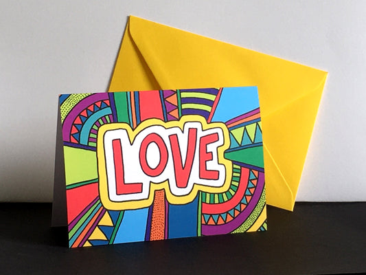 LOVE – Colourful Greeting Card