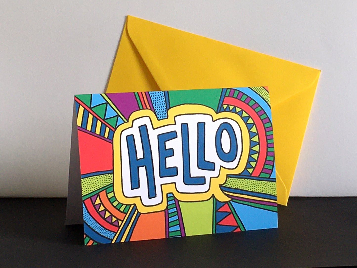 HELLO – Colourful Greeting Card