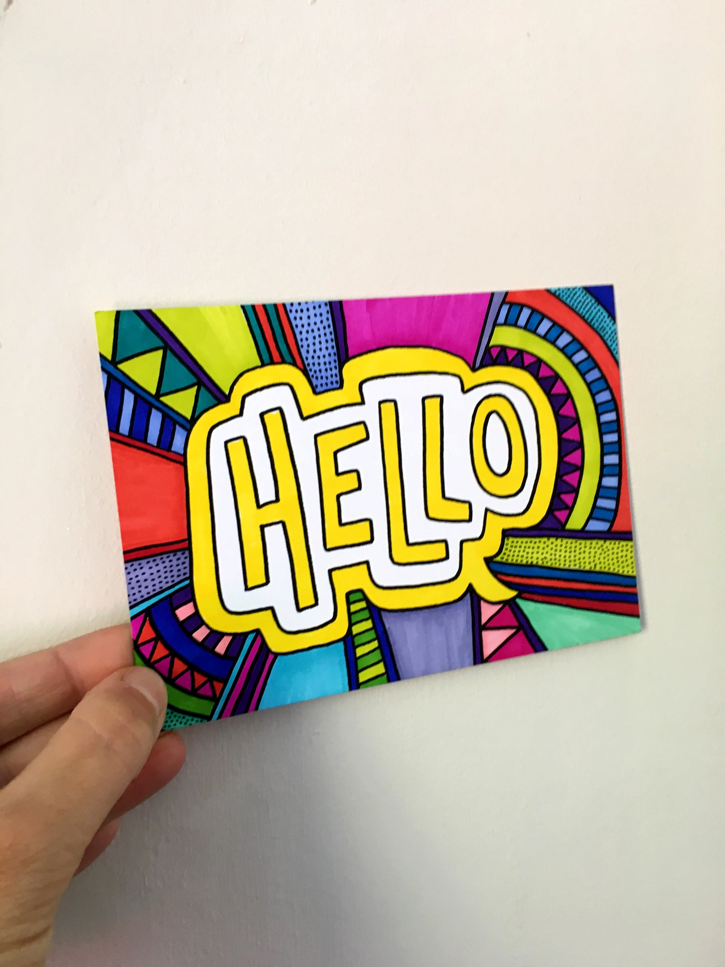 HELLO – Colouring In Greeting Card