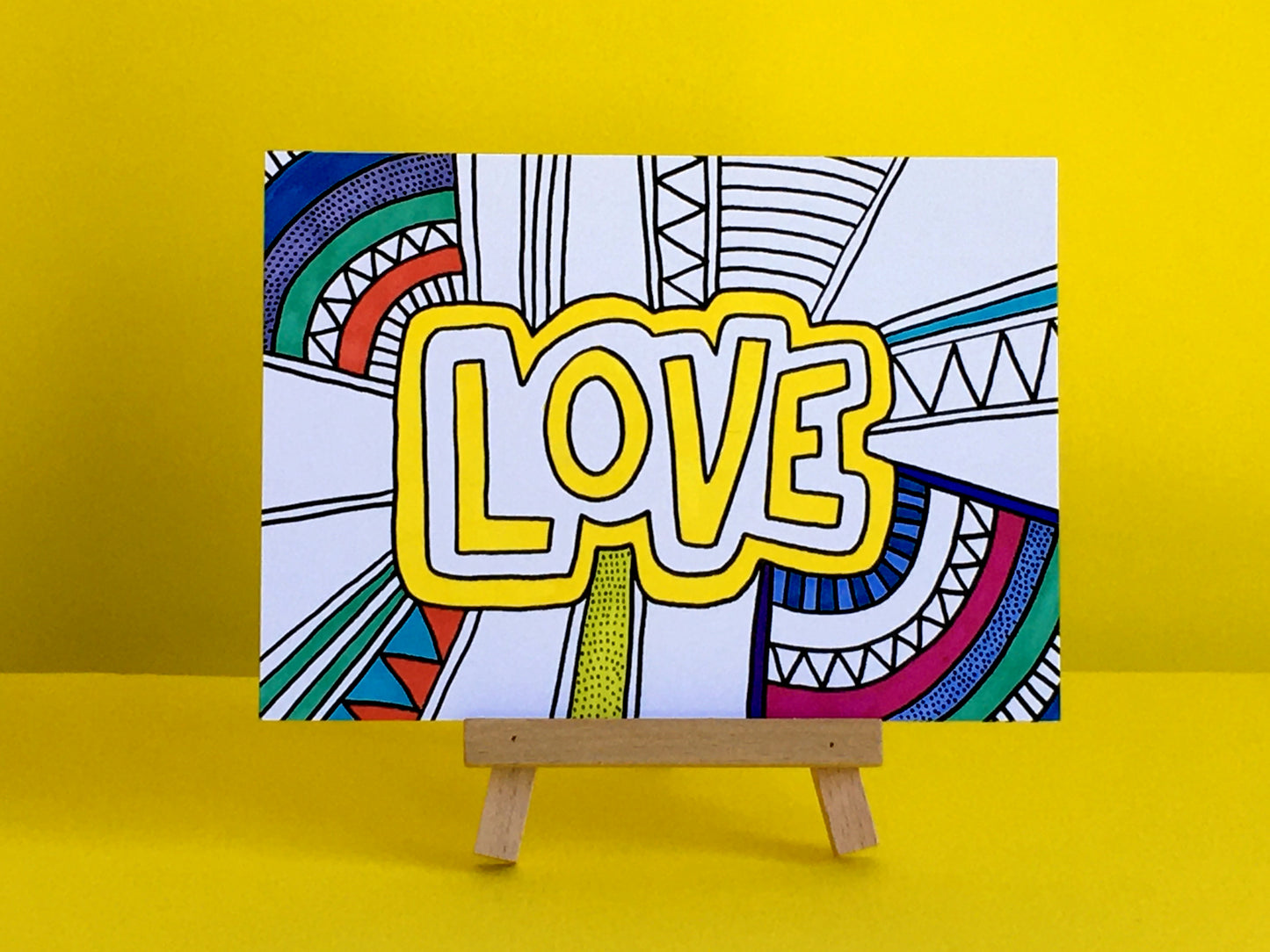 LOVE – Colouring In Greeting Card