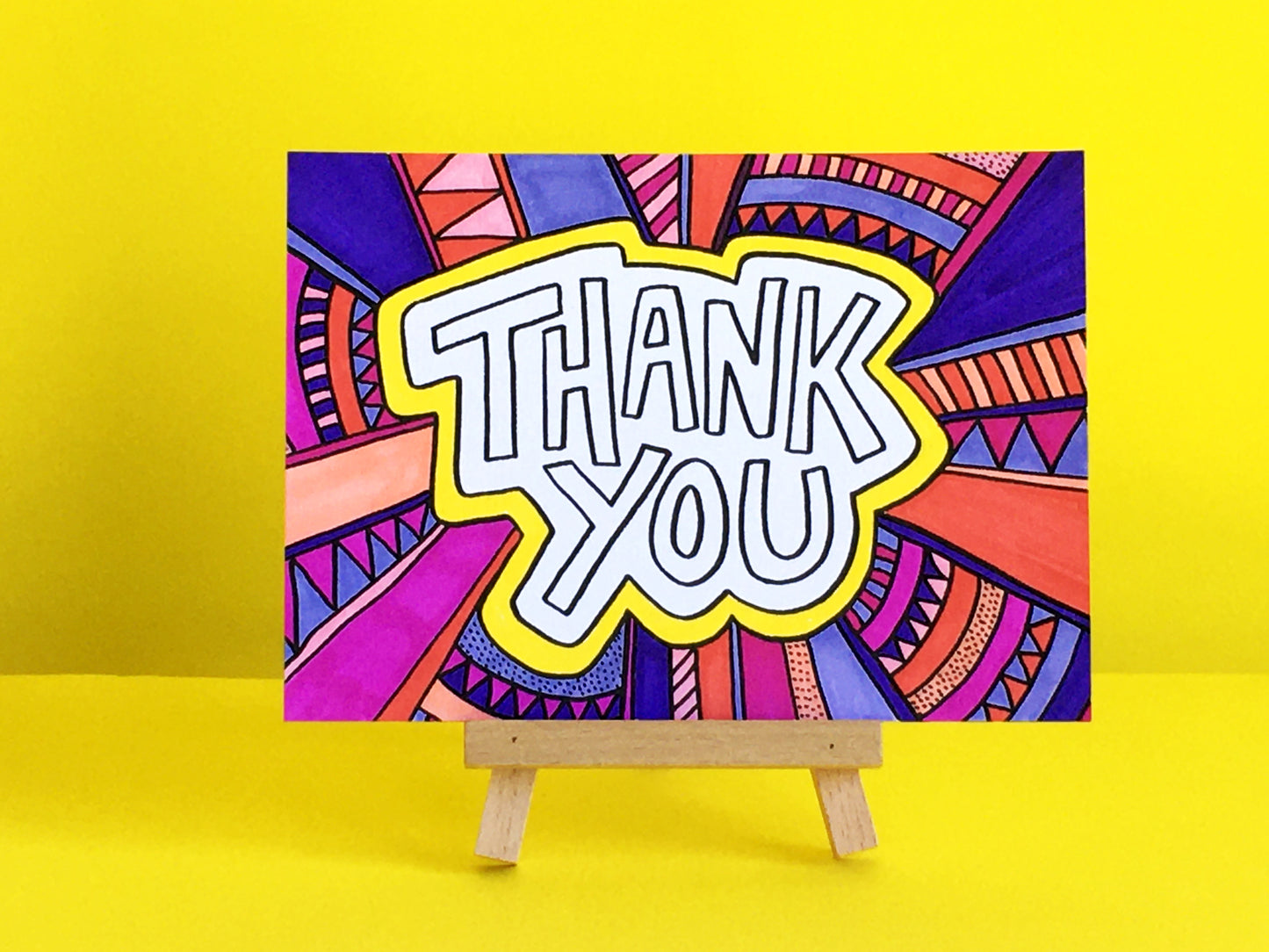 THANK YOU – Colouring In Greeting Card