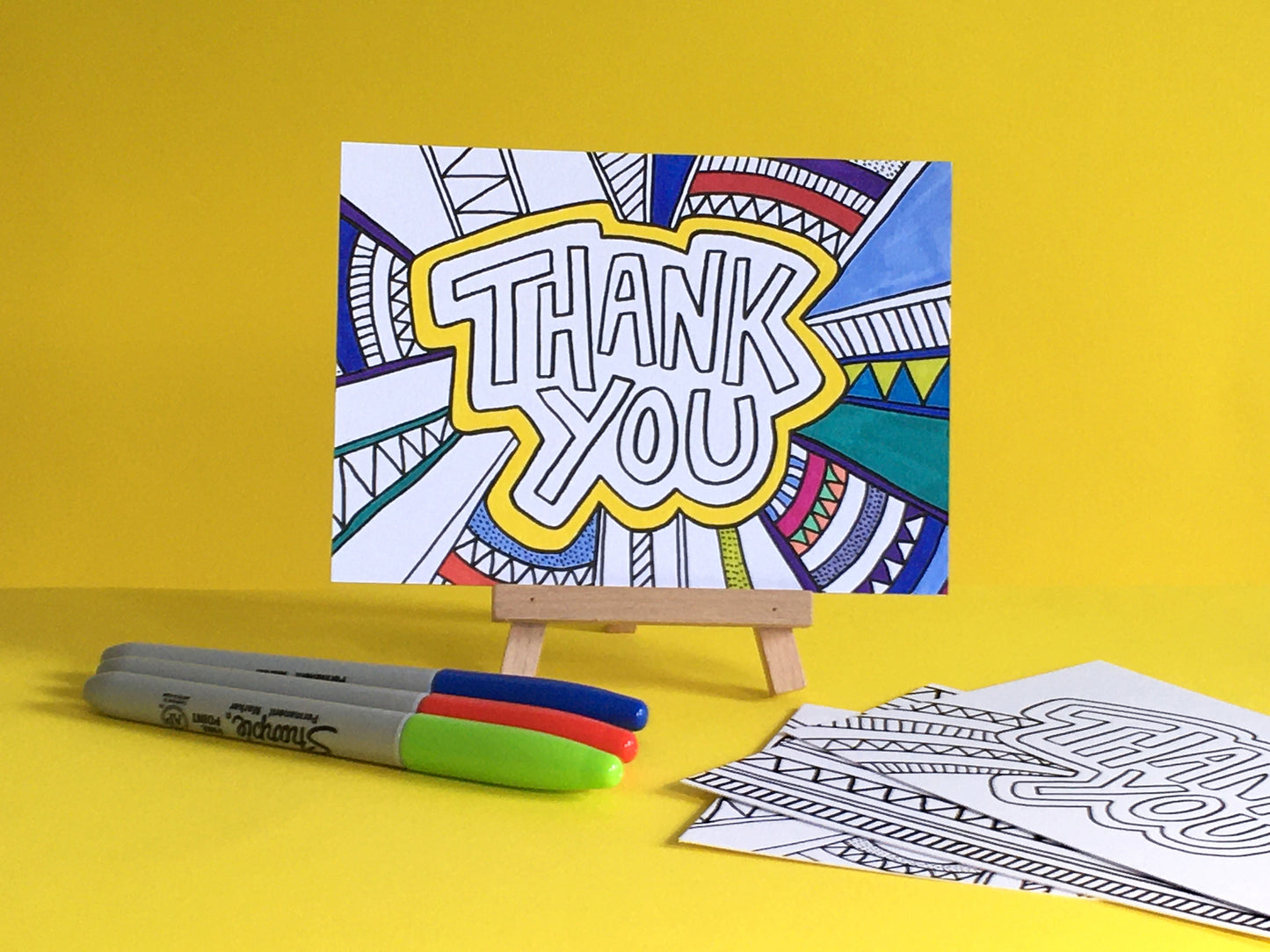 THANK YOU PACK – Colouring In Postcard Pack